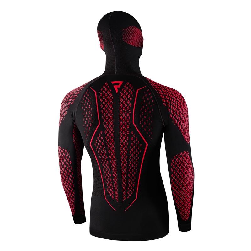 Rebelhorn Therm II 2v1 črno-rdeča termalna majica
