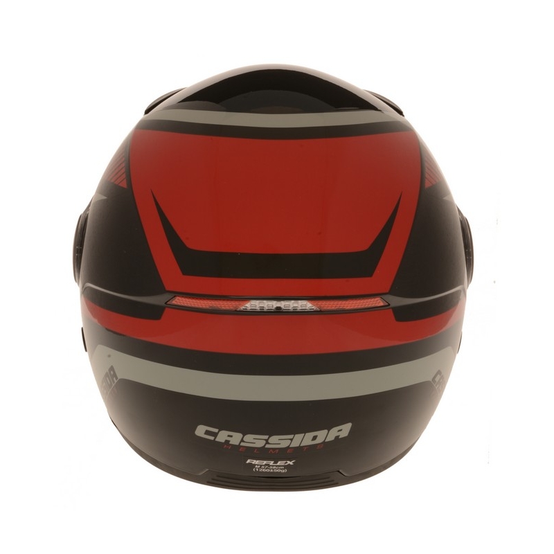 Cassida Reflex odprta motoristična čelada črno-rdeče-siva