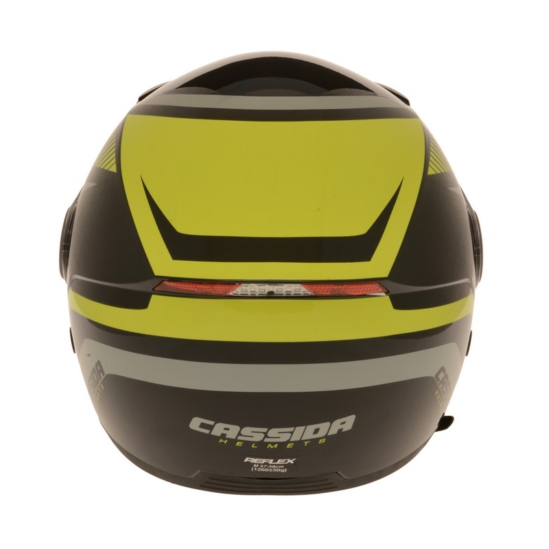 Cassida Reflex odprta motoristična čelada črna-srebrna-fluo rumena