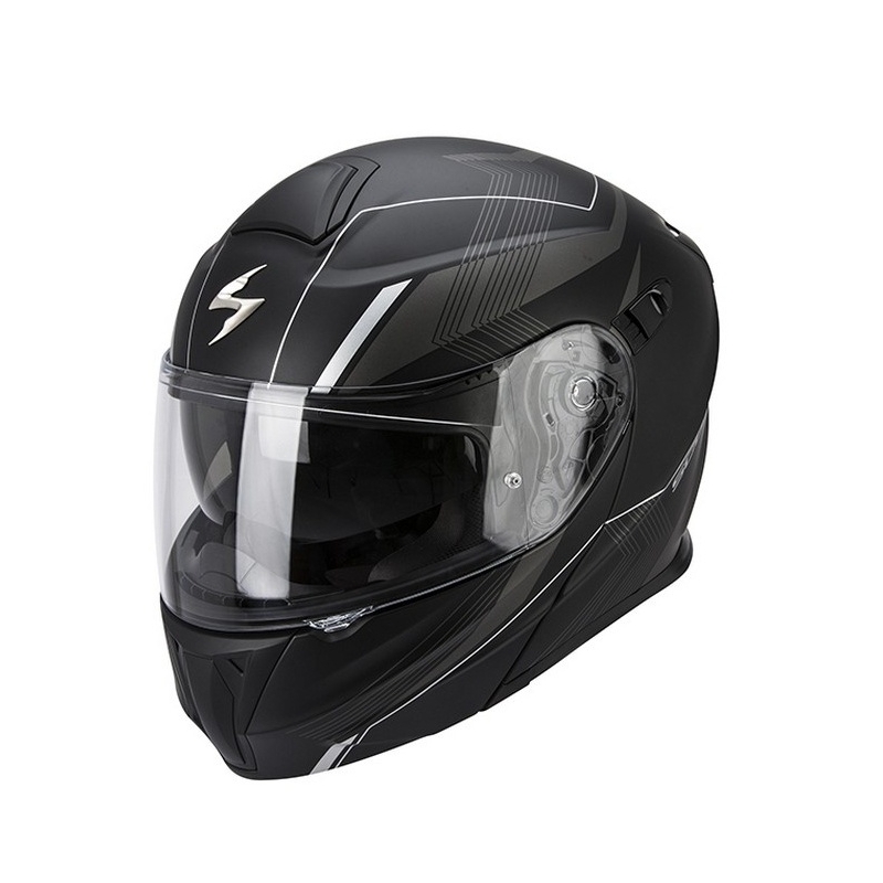 Motoristična čelada Scorpion EXO-920 GEM črno-srebrna razprodaja