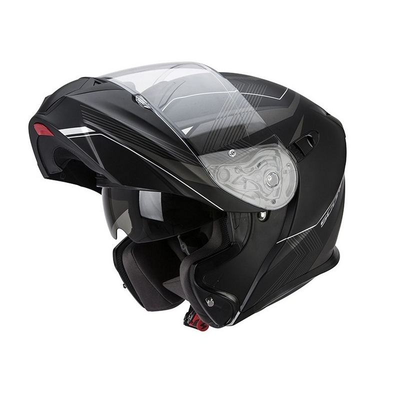 Motoristična čelada Scorpion EXO-920 GEM črno-srebrna razprodaja