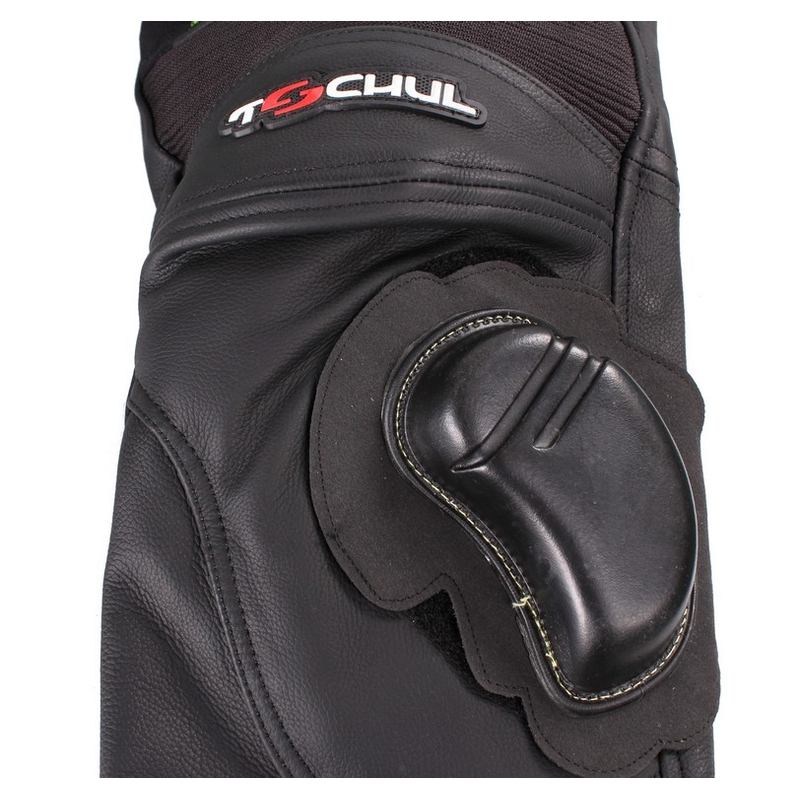 Tschul M-60 črno-bele motoristične hlače razprodaja