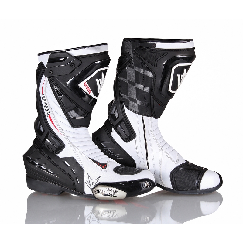 Motoristični škornji RSA GP-01 črno-beli