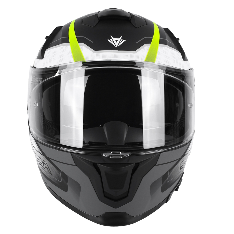 Integralna motoristična čelada RSA Rapid sivo-fluo rumene barve razprodaja