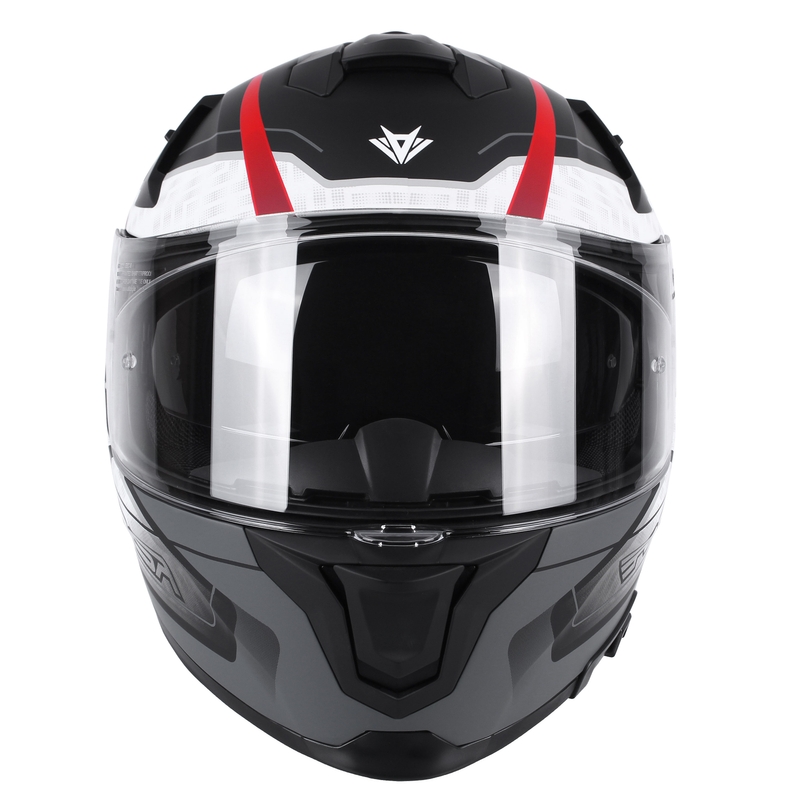 Integralna motoristična čelada RSA Rapid sivo-rdeča razprodaja