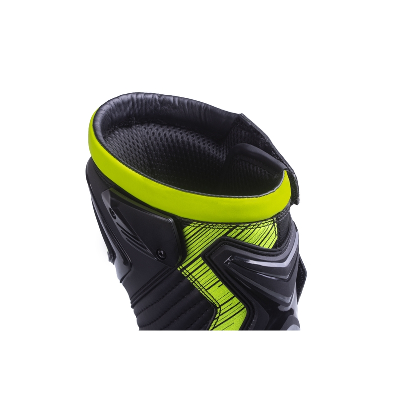 Street Racer Grid Black-Fluo Yellow Motoristični škornji
