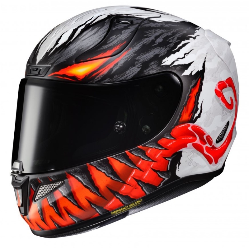 HJC RPHA 11 Anti Venom MC1SF črno-bela-rdeča integralna motoristična čelada