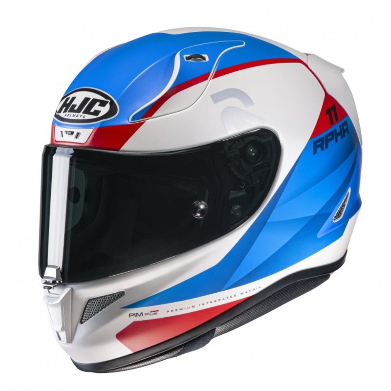 HJC RPHA 11 Texen MC21SF modro-rdeče-bela integralna motoristična čelada razprodaja