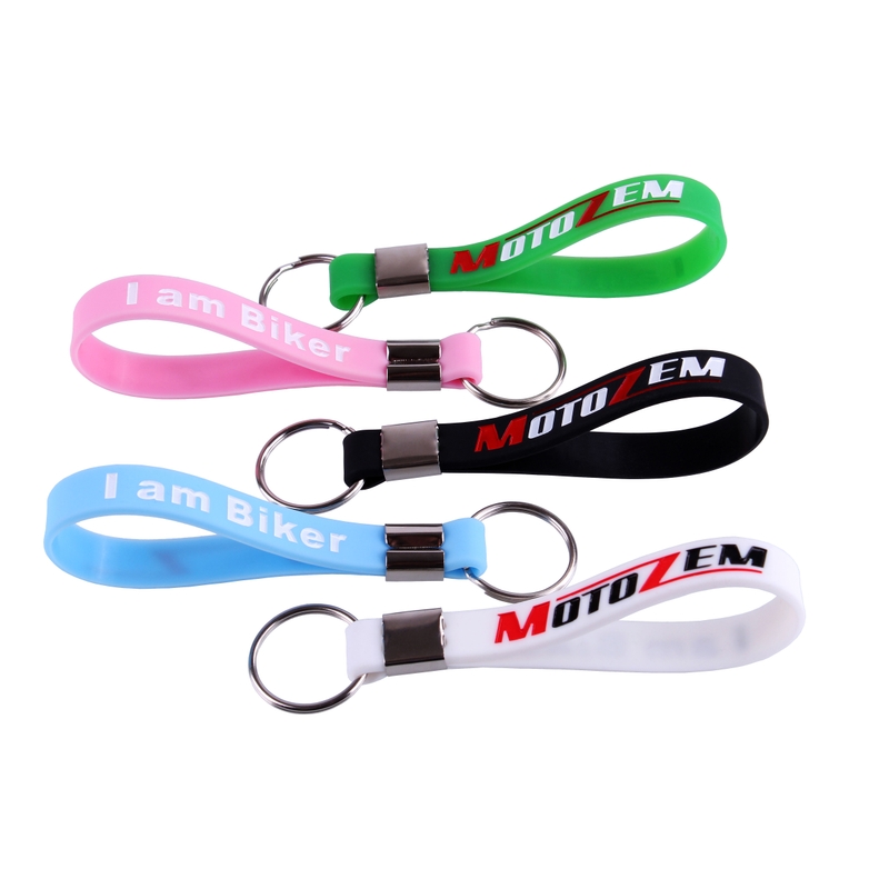 MotoZem obesek za ključe bel