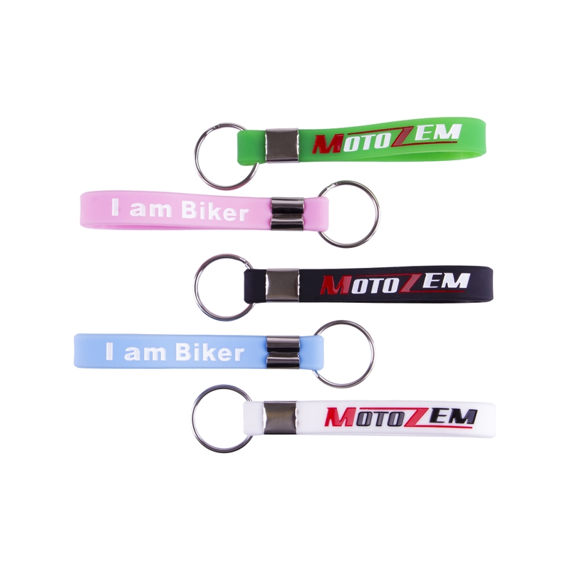 MotoZem obesek za ključe bel