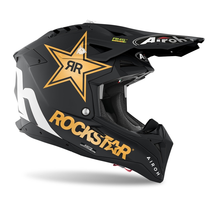 Motokros čelada Airoh Aviator 3.0 Rockstar 2022 black matte razprodaja
