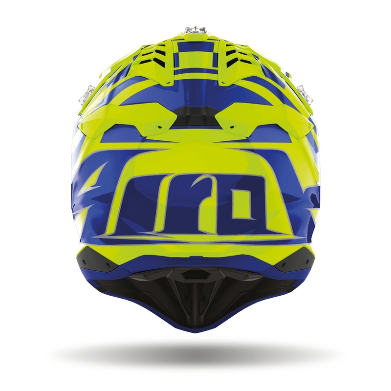 Motokros čelada Airoh Aviator 3.0 TC21 2022 blue-fluo yellow glossy razprodaja