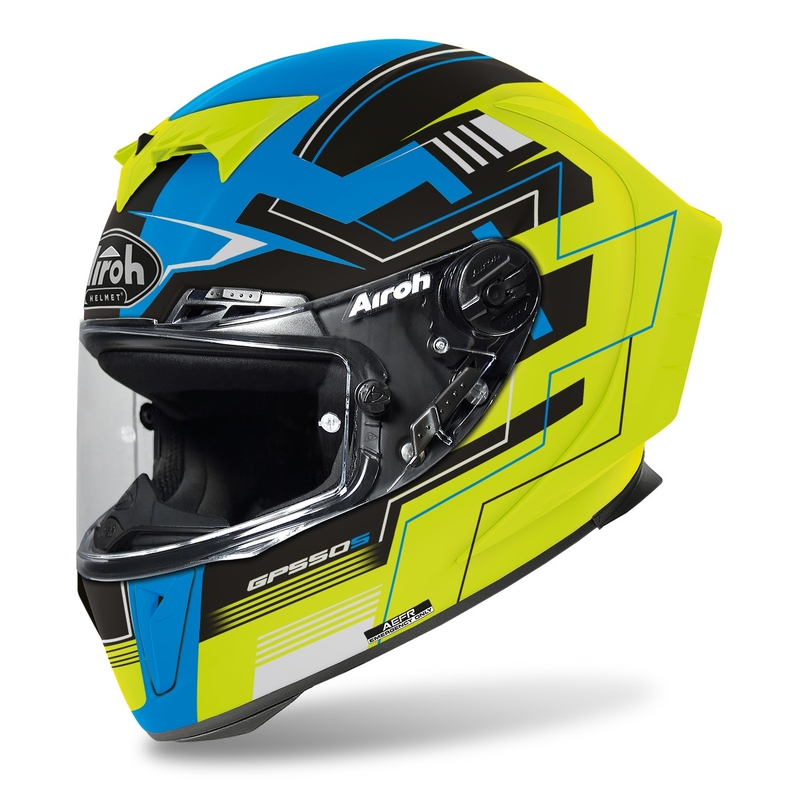 Airoh GP550 S Challenge 2022 integralna motoristična čelada rumeno-modra mat