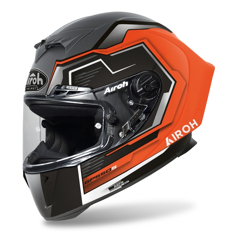 Airoh GP550 S Rush 2022 fluo oranžna mat integralna motoristična čelada razprodaja