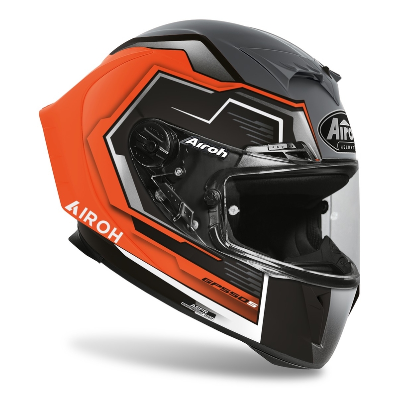 Airoh GP550 S Rush 2022 fluo oranžna mat integralna motoristična čelada razprodaja