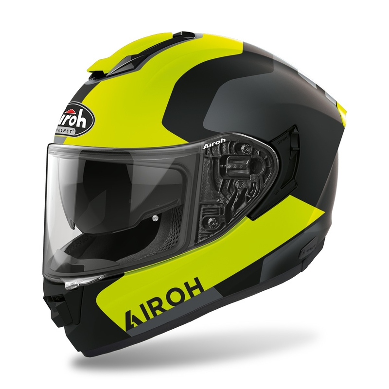 Integralna motoristična čelada Airoh ST.501 Dock 2022 fluo rumena mat razprodaja
