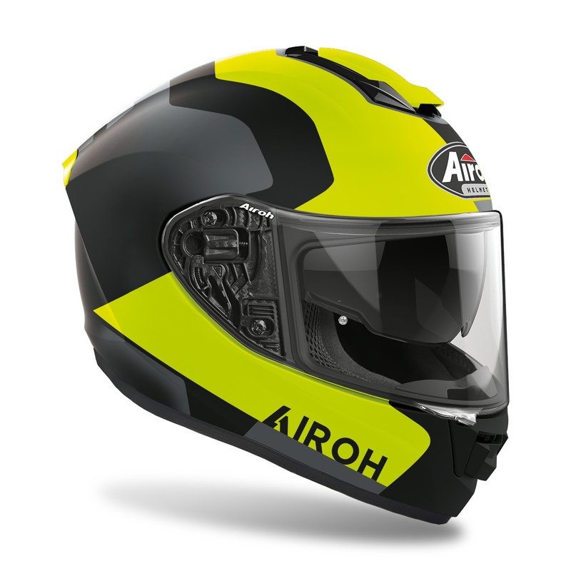Integralna motoristična čelada Airoh ST.501 Dock 2022 fluo rumena mat razprodaja