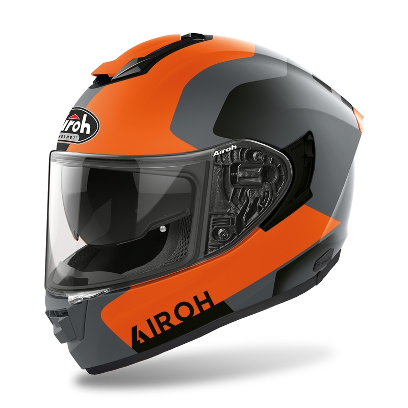 Integralna motoristična čelada Airoh ST.501 Dock 2022 oranžna mat razprodaja