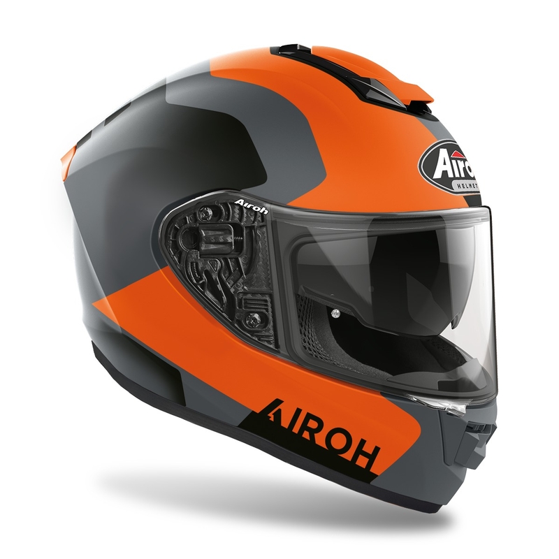 Integralna motoristična čelada Airoh ST.501 Dock 2022 oranžna mat razprodaja