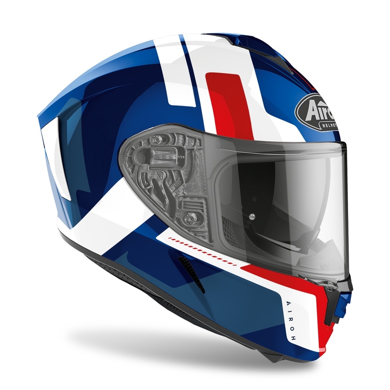 Airoh Spark Shogun 2022 integralna motoristična čelada modro-rdeča sijajna razprodaja