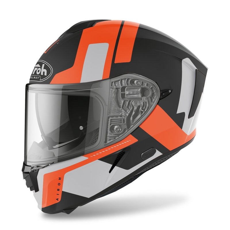 Integralna motoristična čelada Airoh Spark Shogun 2022 oranžna mat razprodaja