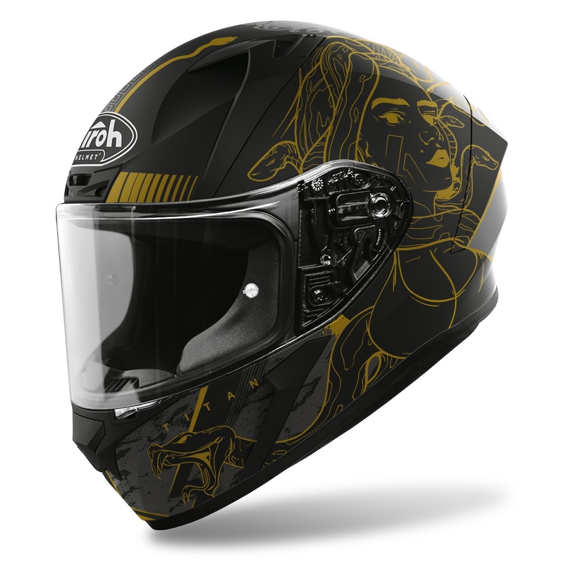 Integralna motoristična čelada Airoh Valor Titan 2022 black-gold matt