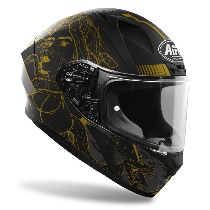 Integralna motoristična čelada Airoh Valor Titan 2022 black-gold matt