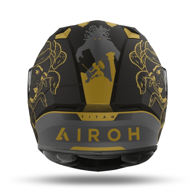 Integralna motoristična čelada Airoh Valor Titan 2022 black-gold matt