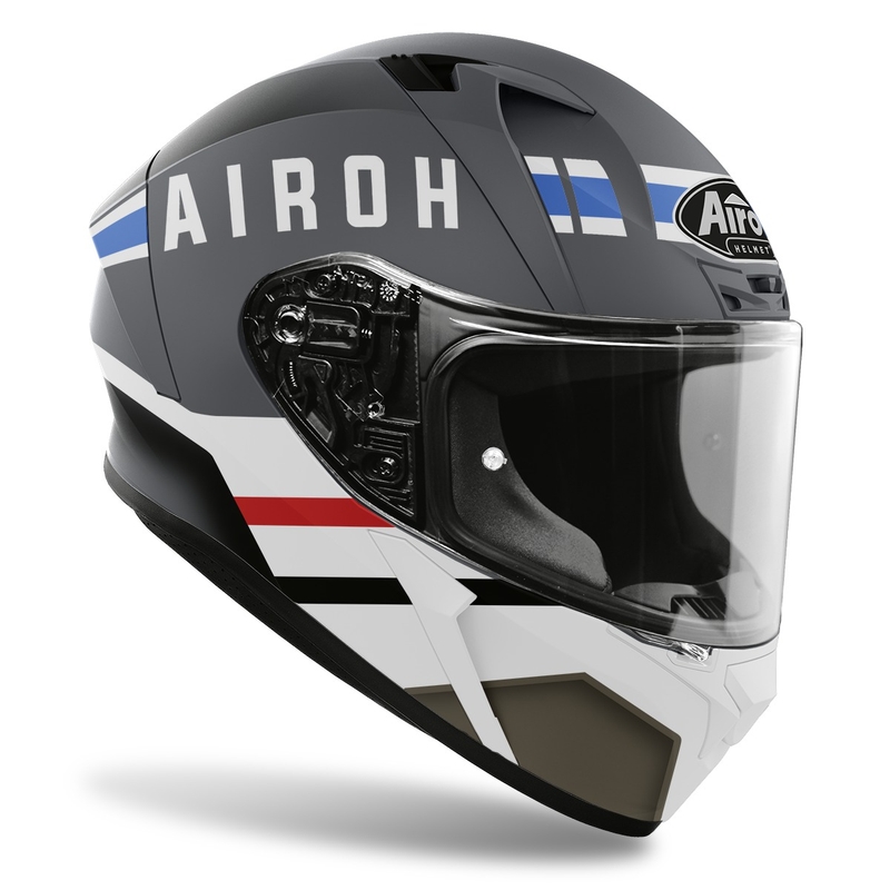 Integralna motoristična čelada Airoh Valor Craft 2022 belo-siva mat