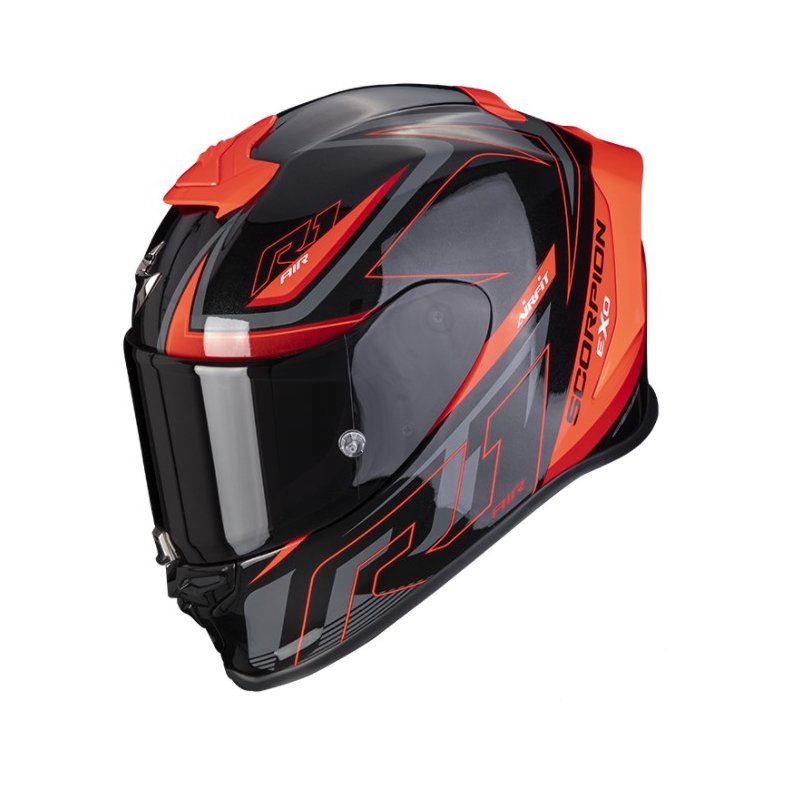 Integralna motoristična čelada Scorpion EXO-R1 Air Gaz črno-rdeča