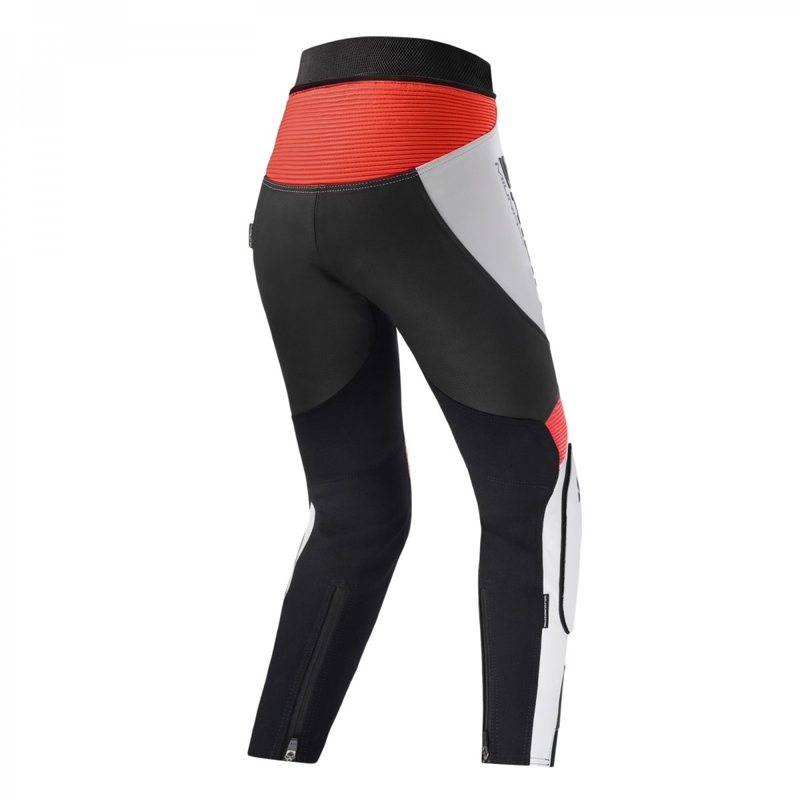 Ženske motoristične hlače Shima Miura 2.0 Black-White-Fluo Red