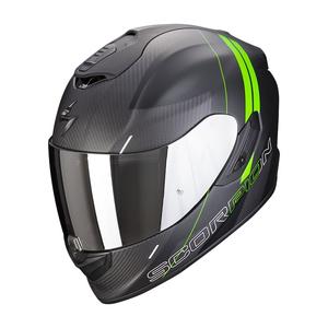 Integralna motoristična čelada Scorpion EXO-1400 Carbon Air Drik črno-zelena mat