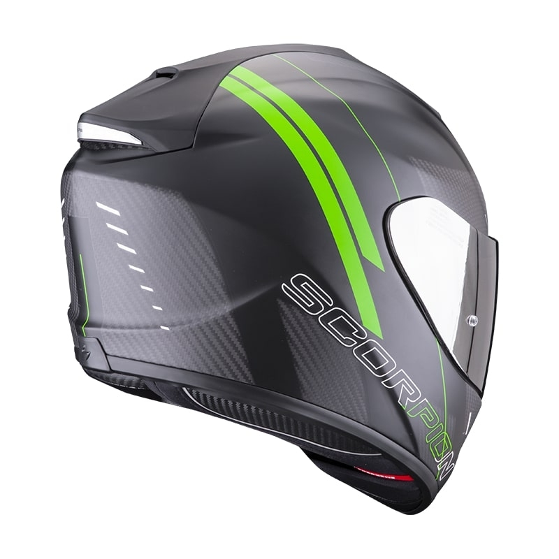 Integralna motoristična čelada Scorpion EXO-1400 Carbon Air Drik črno-zelena mat