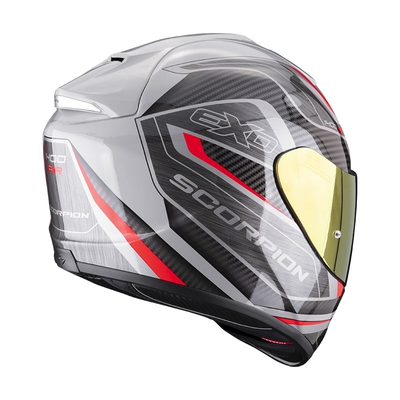 Integralna motoristična čelada Scorpion EXO-1400 Air Attune sivo-črno-rdeča razprodaja