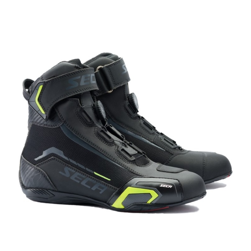 Motoristični škornji SECA Apex Evo black-fluo rumena razprodaja