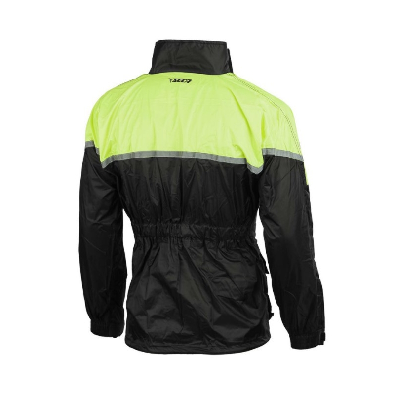 Motociklistična dežna jakna SECA Rain black-fluo yellow razprodaja