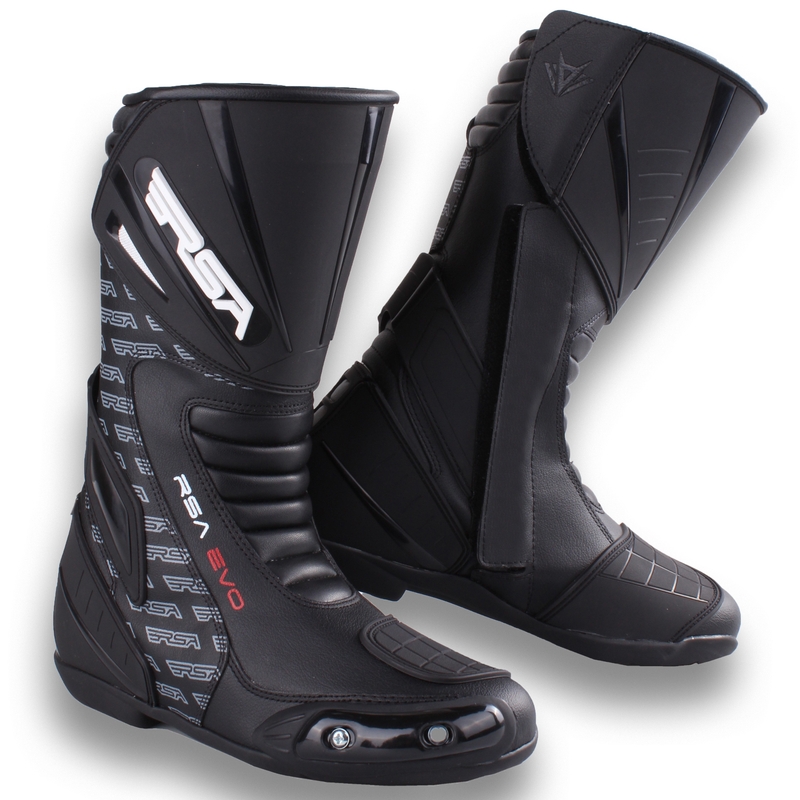 RSA Evo Black Motorcycle Boots razprodaja