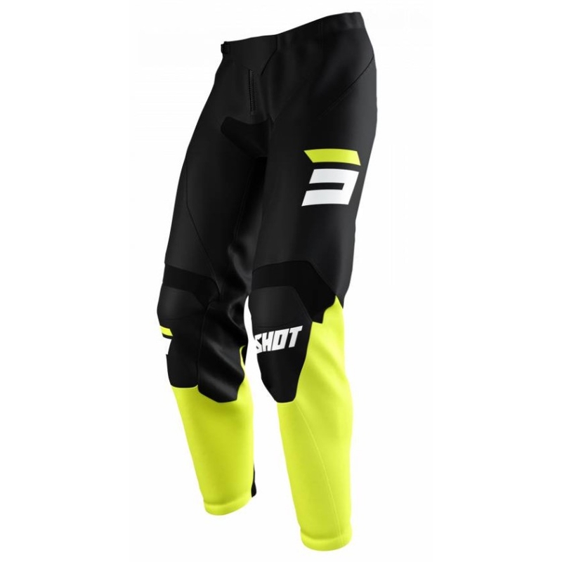 Motokros hlače Shot Raw Burst Black-Fluo Yellow razprodaja