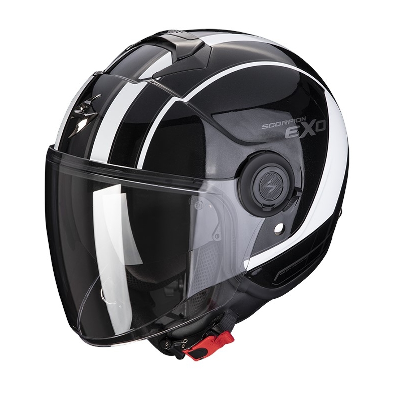 Odprta motoristična čelada SCORPION EXO-CITY SCOOT črno-bela