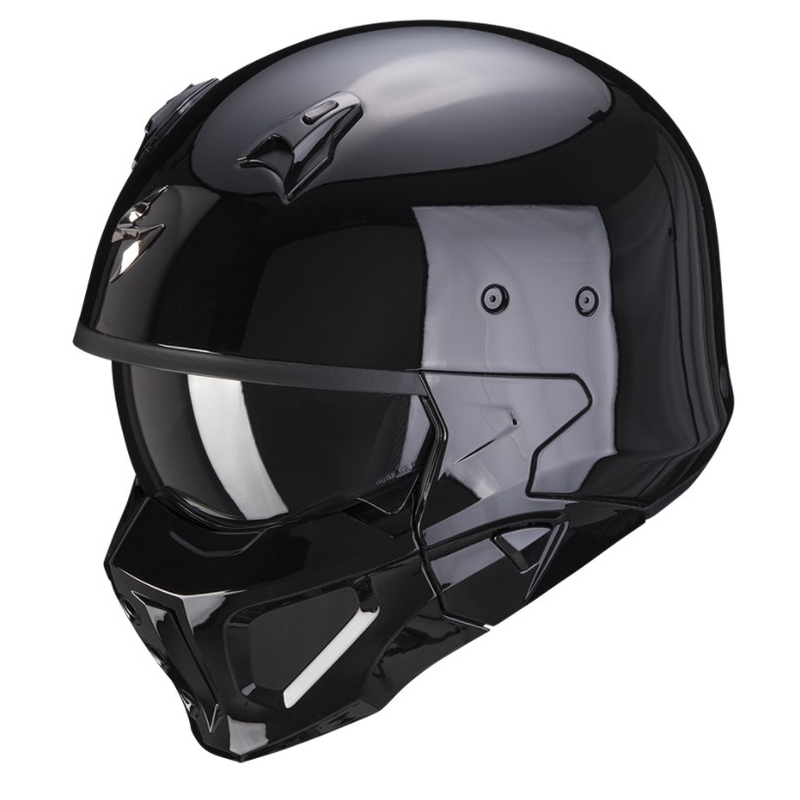 Odprta čelada z masko Scorpion COVERT-X Črna