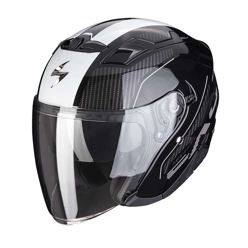 Odprta čelada Scorpion EXO-230 Condor kovinska črno-bela