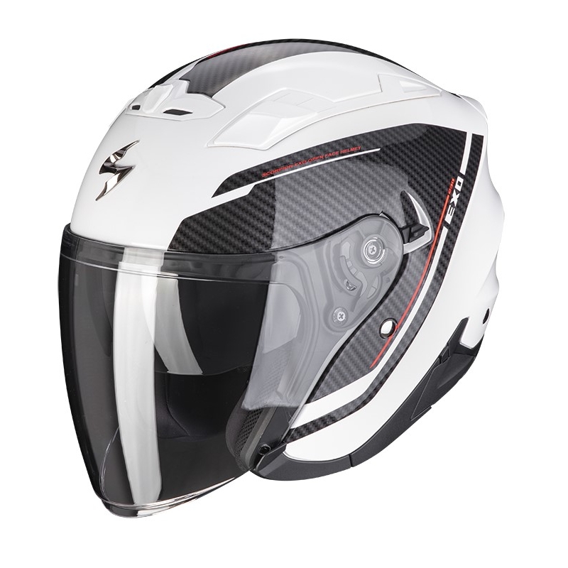 Odprta čelada Scorpion EXO-230 FENIX pearl črno-bela