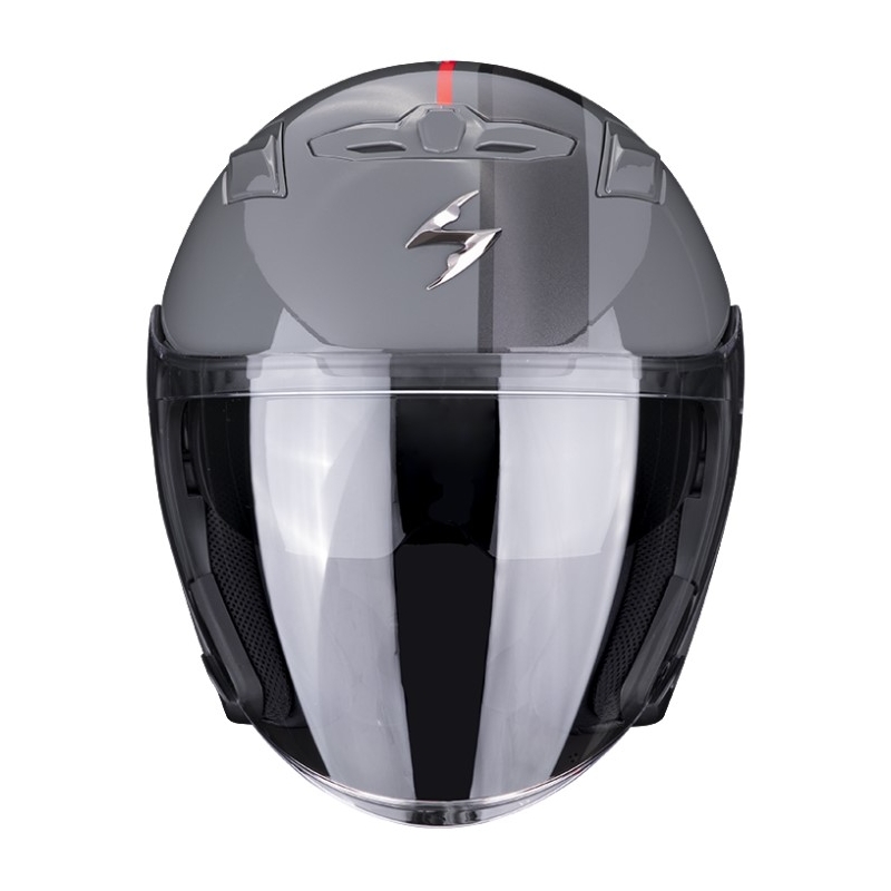 Odprta čelada Scorpion EXO-230 SR cement sivo-rdeča razprodaja