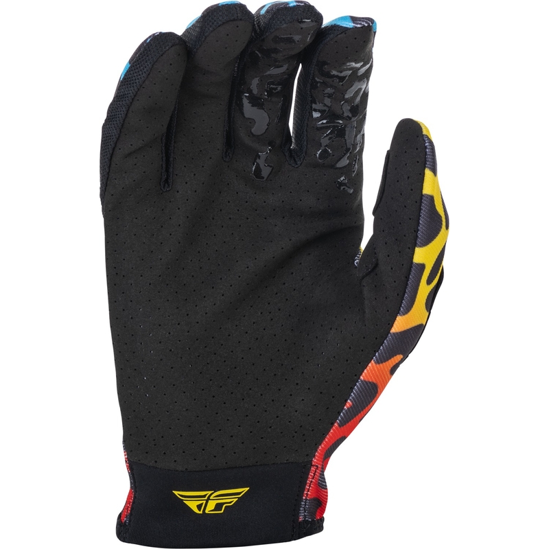 Motokros rokavice FLY Racing Lite SE 2022 rdeča-rumena-modra razprodaja