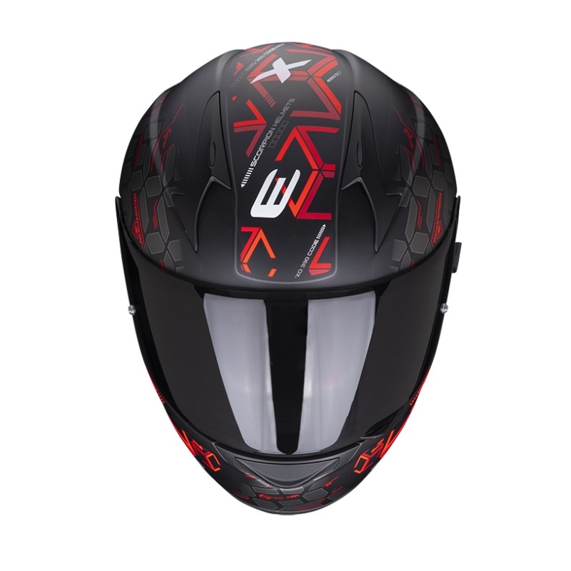 Integralna čelada Scorpion EXO-390 Cube črno-rdeča