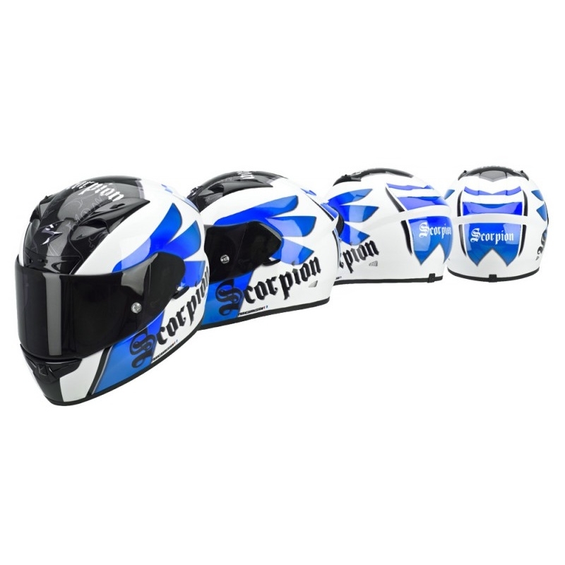 Integralna čelada Scorpion EXO-710 Knight belo-modra razprodaja