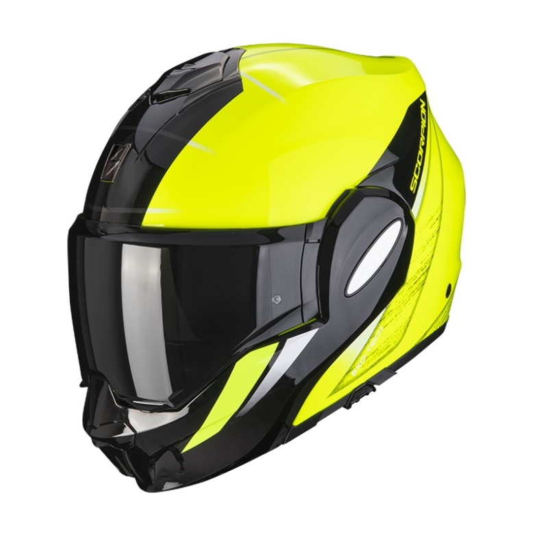 Zložljiva motoristična čelada Scorpion EXO-TECH PRIMUS neon rumeno-črna razprodaja