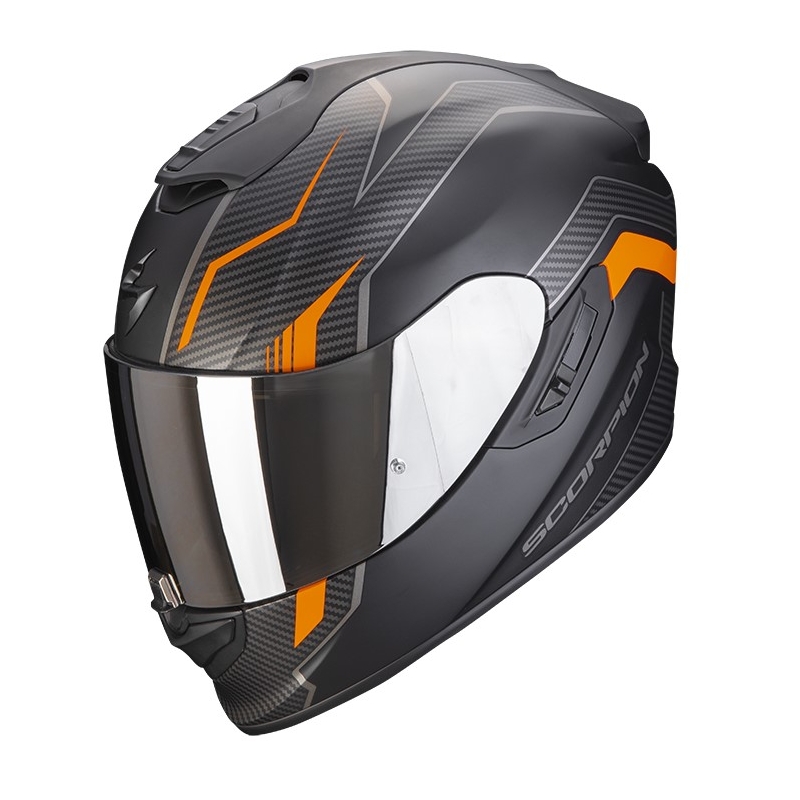 Integralna motoristična čelada Scorpion EXO-1400 Air Fortuna črno-oranžna mat