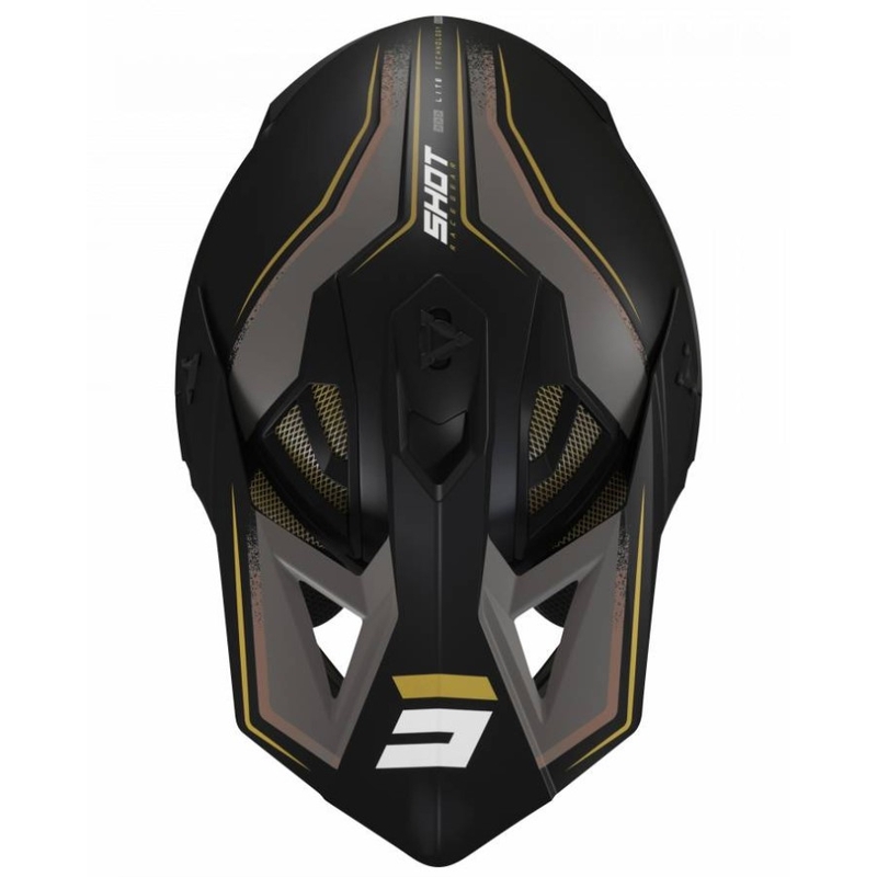 Motokros čelada Shot Lite Prism black-gold razprodaja