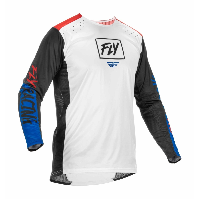 Motokros majica FLY Racing Lite 2022 belo-rdeče-modra